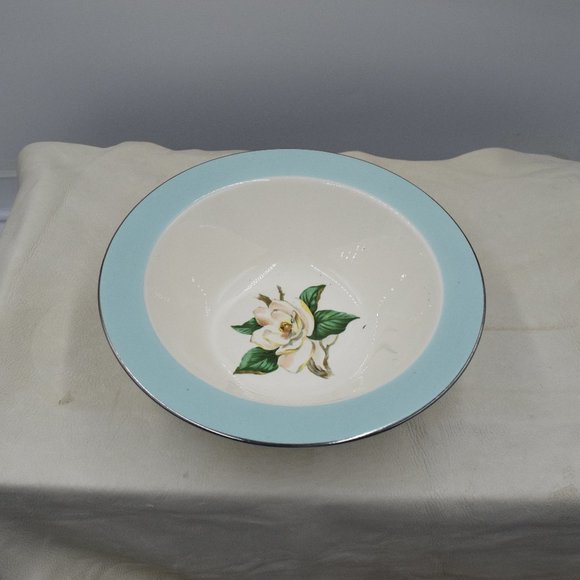 MCM Vintage Lifetime China Co Vegetable Bowl Magnolia Pattern - Picture 5 of 7